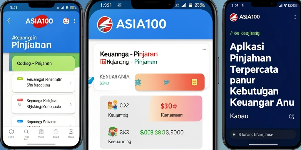 Antarmuka ASIA100 yang intuitif untuk pengajuan pinjaman.