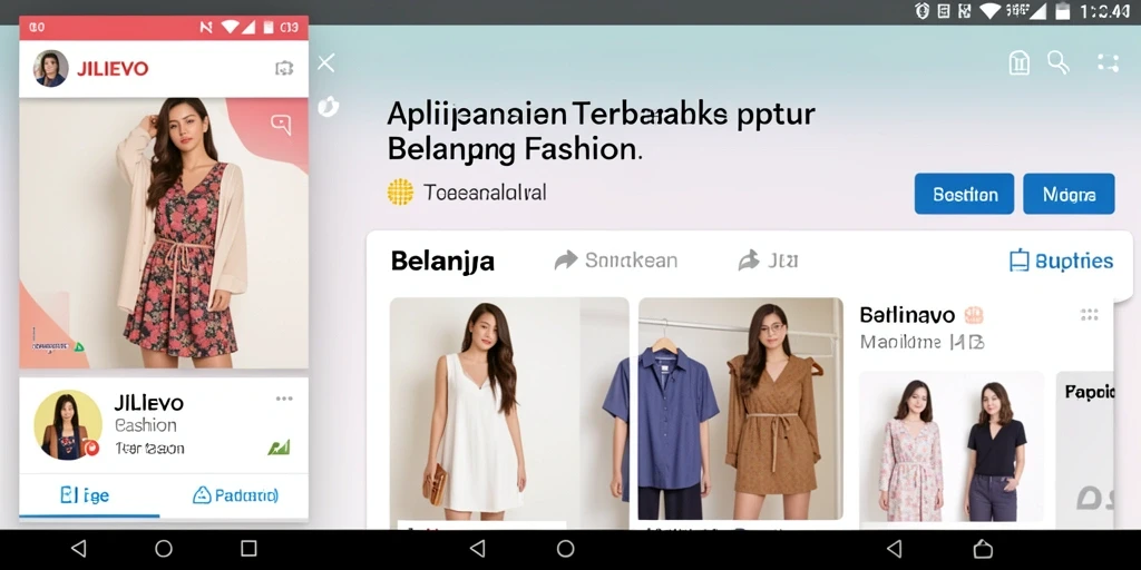 Tampilan antarmuka utama aplikasi JILIEVO untuk belanja fashion.