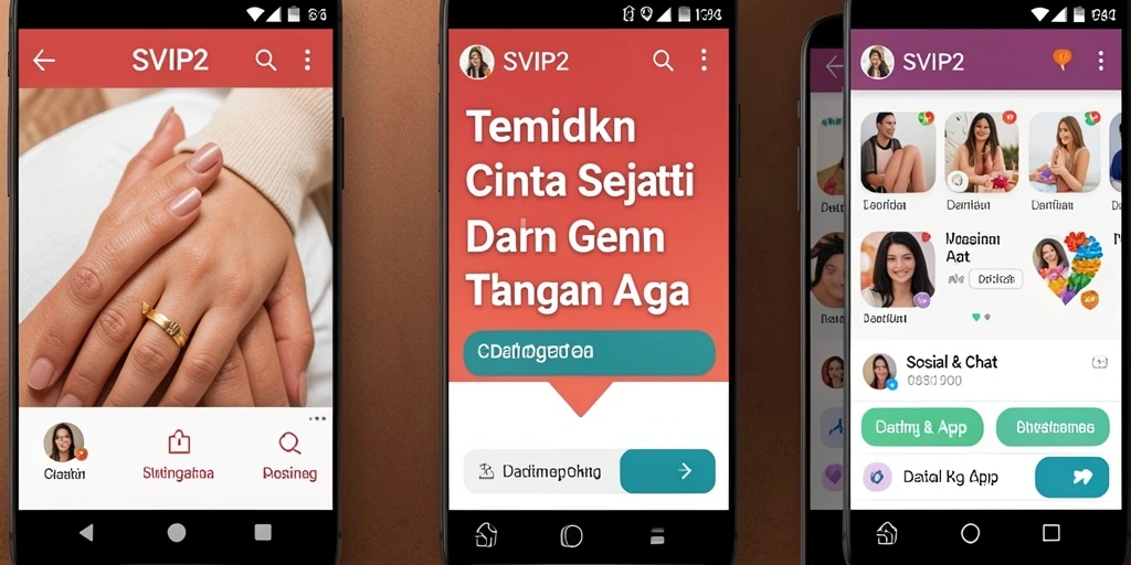 Antarmuka pengguna SVIP2 yang sederhana dan menarik untuk kencan online.