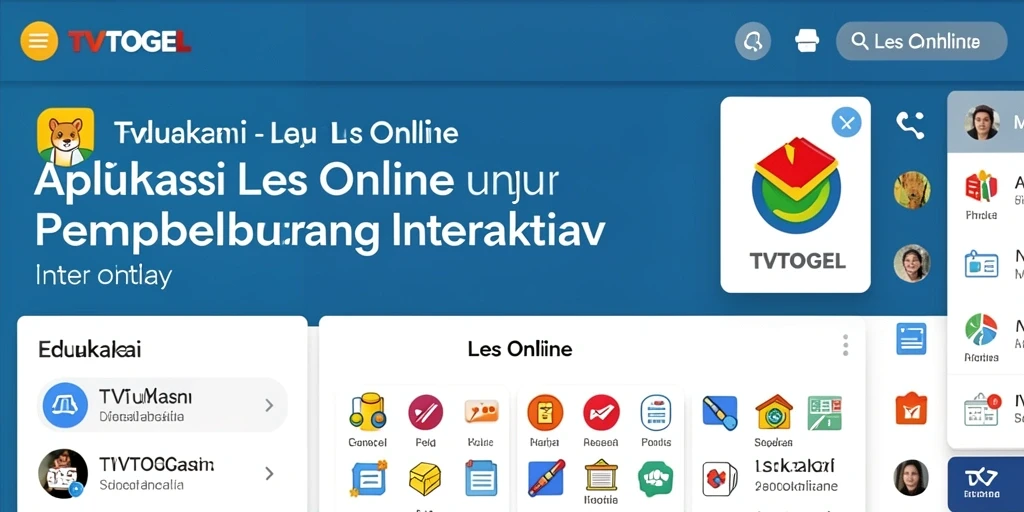 Antarmuka aplikasi Les Online TVTOGEL yang interaktif dan menarik.