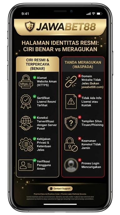 Tampilan kanal resmi jawabet88